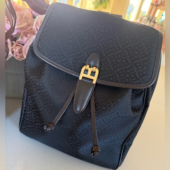 Bally vintage monogram Giaguargo canvas and leather backpack - Picture 17 of 17